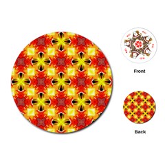 Cute Pretty Elegant Pattern Playing Cards (round) 