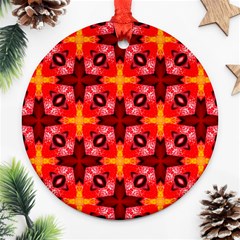 Cute Pretty Elegant Pattern Ornament (round) 