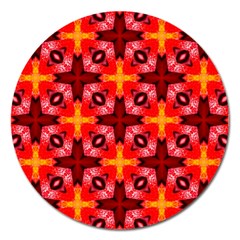 Cute Pretty Elegant Pattern Magnet 5  (round)