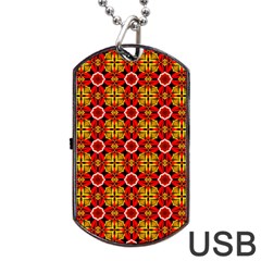 Cute Pretty Elegant Pattern Dog Tag Usb Flash (two Sides) 