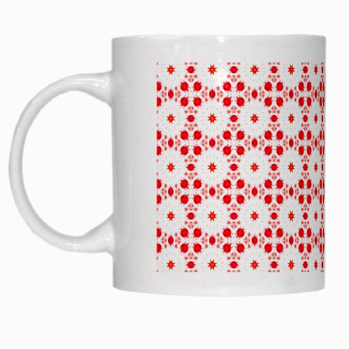 Cute Pretty Elegant Pattern White Mugs