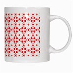 Cute Pretty Elegant Pattern White Mugs Right