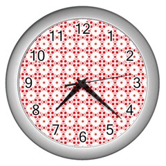 Cute Pretty Elegant Pattern Wall Clocks (silver) 