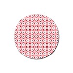 Cute Pretty Elegant Pattern Rubber Round Coaster (4 pack)  Front