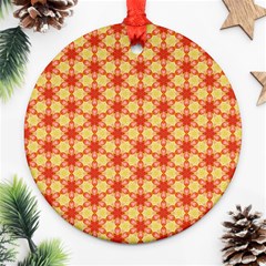 Cute Pretty Elegant Pattern Ornament (round) 