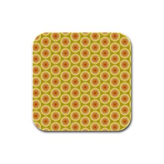 Cute Pretty Elegant Pattern Rubber Square Coaster (4 Pack) 