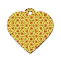 Cute Pretty Elegant Pattern Dog Tag Heart (two Sides)