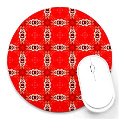 Cute Pretty Elegant Pattern Round Mousepads