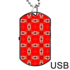 Cute Pretty Elegant Pattern Dog Tag Usb Flash (two Sides) 