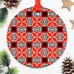 Cute Pretty Elegant Pattern Ornament (round) 