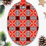 Cute Pretty Elegant Pattern Oval Ornament (Two Sides) Front