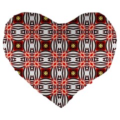 Cute Pretty Elegant Pattern Large 19  Premium Heart Shape Cushions