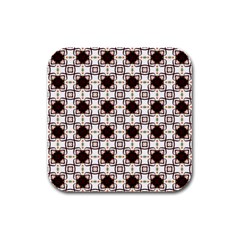 Cute Pretty Elegant Pattern Rubber Square Coaster (4 Pack) 