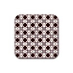 Cute Pretty Elegant Pattern Rubber Square Coaster (4 pack)  Front