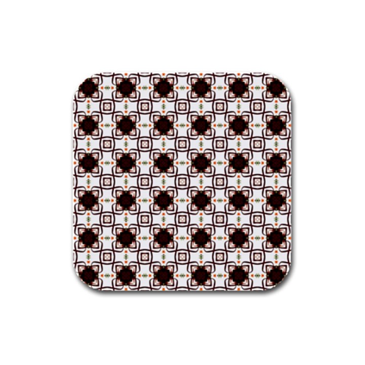 Cute Pretty Elegant Pattern Rubber Square Coaster (4 pack) 