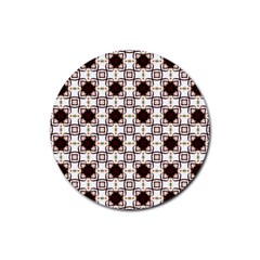 Cute Pretty Elegant Pattern Rubber Coaster (round) 