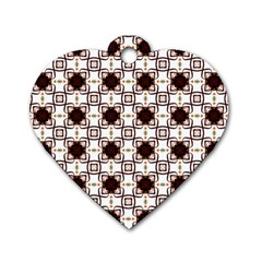 Cute Pretty Elegant Pattern Dog Tag Heart (two Sides)