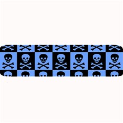 Blue Skull Checkerboard Large Bar Mats by ArtistRoseanneJones