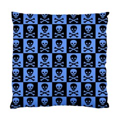 Blue Skull Checkerboard Standard Cushion Case (One Side) 