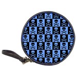 Blue Skull Checkerboard Classic 20-CD Wallets Front