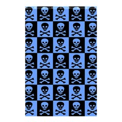 Blue Skull Checkerboard Shower Curtain 48  x 72  (Small) 