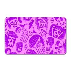 Purple Skull Sketches Magnet (rectangular) by ArtistRoseanneJones