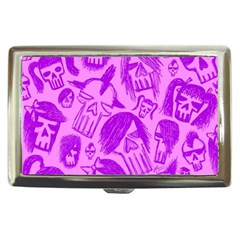 Purple Skull Sketches Cigarette Money Cases