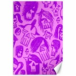 Purple Skull Sketches Canvas 24  x 36  23.35 x34.74  Canvas - 1