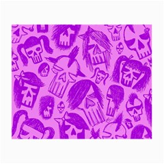 Purple Skull Sketches Small Glasses Cloth (2-side)