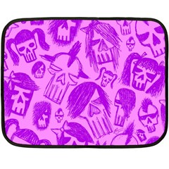 Purple Skull Sketches Fleece Blanket (mini)