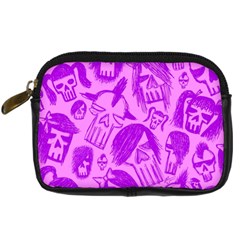 Purple Skull Sketches Digital Camera Cases