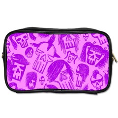 Purple Skull Sketches Toiletries Bags