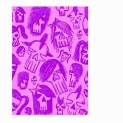 Purple Skull Sketches Large Garden Flag (two Sides)