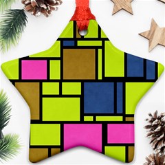 Squares And Rectangles Ornament (star)