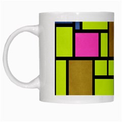 Squares And Rectangles White Mug