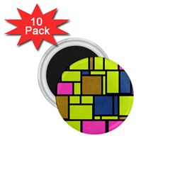 Squares And Rectangles 1 75  Magnet (10 Pack) 