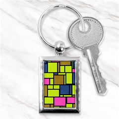 Squares And Rectangles Key Chain (rectangle)