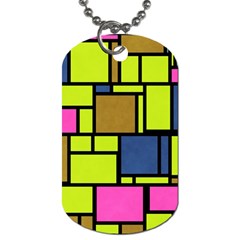 Squares And Rectangles Dog Tag (one Side)