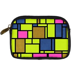 Squares And Rectangles Digital Camera Leather Case