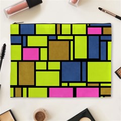 Squares And Rectangles Cosmetic Bag (xl)