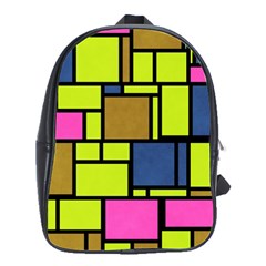 Squares And Rectangles School Bag (large)