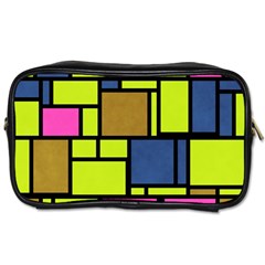 Squares And Rectangles Toiletries Bag (one Side)