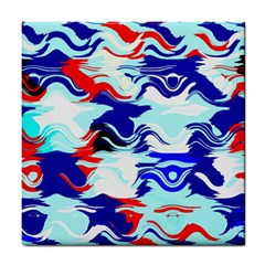 Wavy Chaos Tile Coaster by LalyLauraFLM