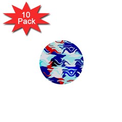 Wavy Chaos 1  Mini Button (10 Pack) 