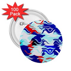 Wavy Chaos 2 25  Button (100 Pack) by LalyLauraFLM