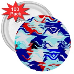 Wavy Chaos 3  Button (100 Pack)