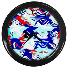 Wavy Chaos Wall Clock (black)