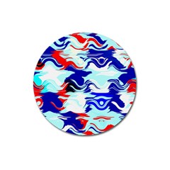 Wavy Chaos Magnet 3  (round) by LalyLauraFLM