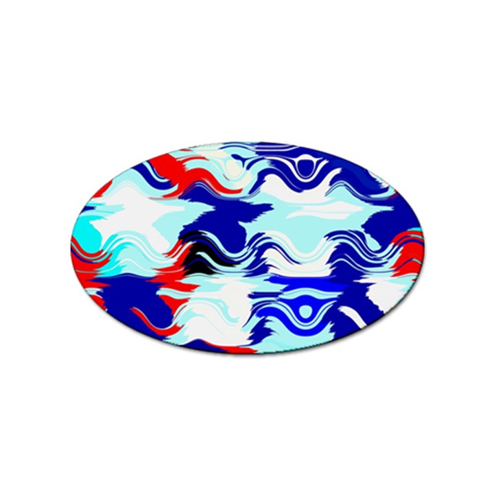 Wavy chaos Sticker Oval (10 pack)