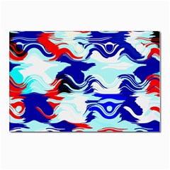 Wavy Chaos Postcard 4 x 6  (pkg Of 10) by LalyLauraFLM